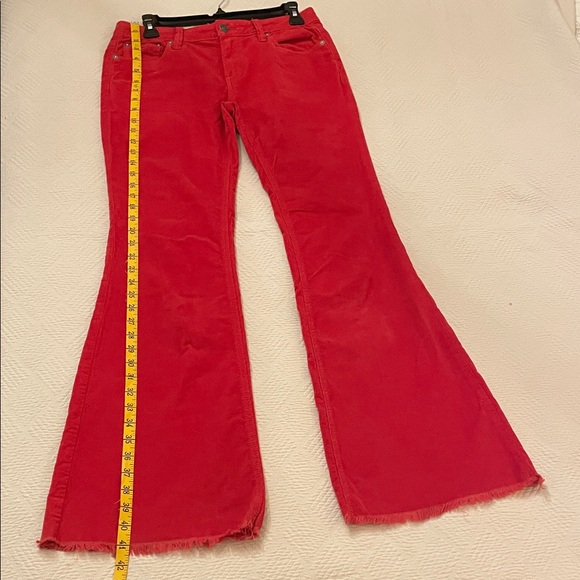 We The Free Vibrant Red Corduroy Pants Sz 26 - Picture 5 of 10